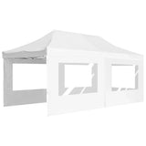 Professional Folding Party Tent with Walls Aluminium 6x3 m White - Side View