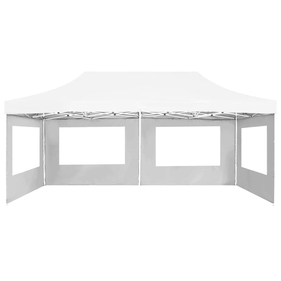 Professional Folding Party Tent with Walls Aluminium 6x3m White