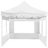 Professional Folding Party Tent with Walls Aluminium 6x3 m White - Close-Up Angle