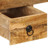 Desk with 2 Drawers 110x50x77 cm Solid Mango Wood - Rear View