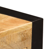 Desk with 2 Drawers 110x50x77 cm Solid Mango Wood - Close-Up Angle