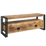 TV Cabinet 120x35x45 cm Solid Mango Wood - Front View