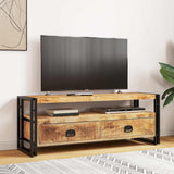 TV Cabinet 120x35x45 cm Solid Mango Wood - Side View