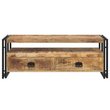 TV Cabinet 120x35x45 cm Solid Mango Wood - 45-Degree Angle