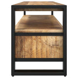 TV Cabinet 120x35x45 cm Solid Mango Wood - Rear View