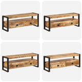 TV Cabinet 120x35x45 cm Solid Mango Wood - Low Angle