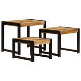 Nesting Tables 3 pcs Solid Mango Wood