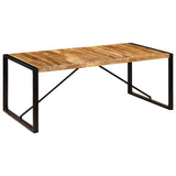 Dining Table 200x100x75 cm Solid Mango Wood - Low Angle