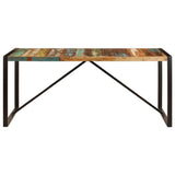 Dining Table 180x90x75 cm Solid Reclaimed Wood - Front View