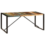 Dining Table 180x90x75 cm Solid Reclaimed Wood - Close-Up Angle