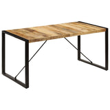 Dining Table 160x80x75 cm Solid Mango Wood - Rear View