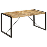 Dining Table 160x80x75 cm Solid Mango Wood - Top-Down View