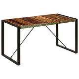 Dining Table 140x70x75 cm Solid Reclaimed Wood - Low Angle