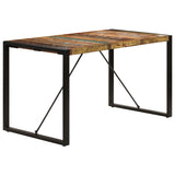 Dining Table 140x70x75 cm Solid Reclaimed Wood - Side View