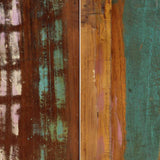 Dining Table 140x70x75 cm Solid Reclaimed Wood - Close-Up Angle