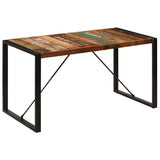 Dining Table 140x70x75 cm Solid Reclaimed Wood - Extra Image