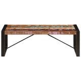 Coffee Table 120x60x40 cm Solid Reclaimed Wood - Front View