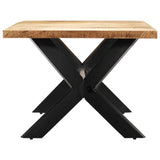 Dining Table 200x100x75 cm Solid Mango Wood - Side View