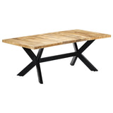 Dining Table 200x100x75 cm Solid Mango Wood - Low Angle