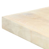 Dining Table White 200x100x75 cm Solid Mango Wood - 45-Degree Angle