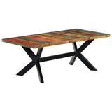Dining Table 200x100x75 cm Solid Reclaimed Wood - Low Angle