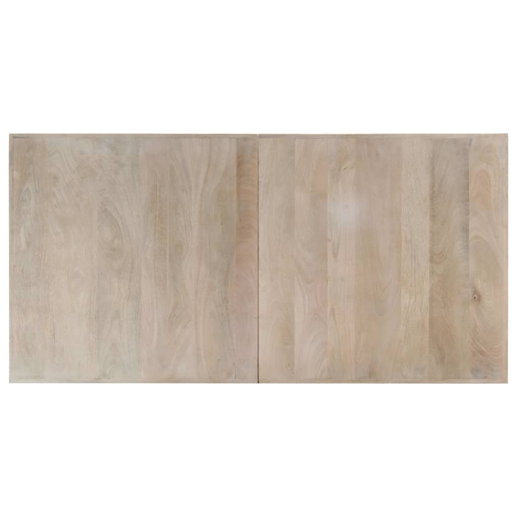 Dining Table White 160x80x75 cm Solid Mango Wood
