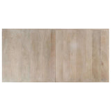 Dining Table White 160x80x75 cm Solid Mango Wood - Top-Down View
