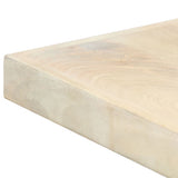 Dining Table White 160x80x75 cm Solid Mango Wood - 45-Degree Angle