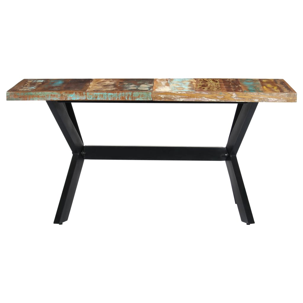 Dining Table 160x80x75 Cm Solid Reclaimed Wood