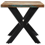 Dining Table 160x80x75 Cm Solid Reclaimed Wood - Side View