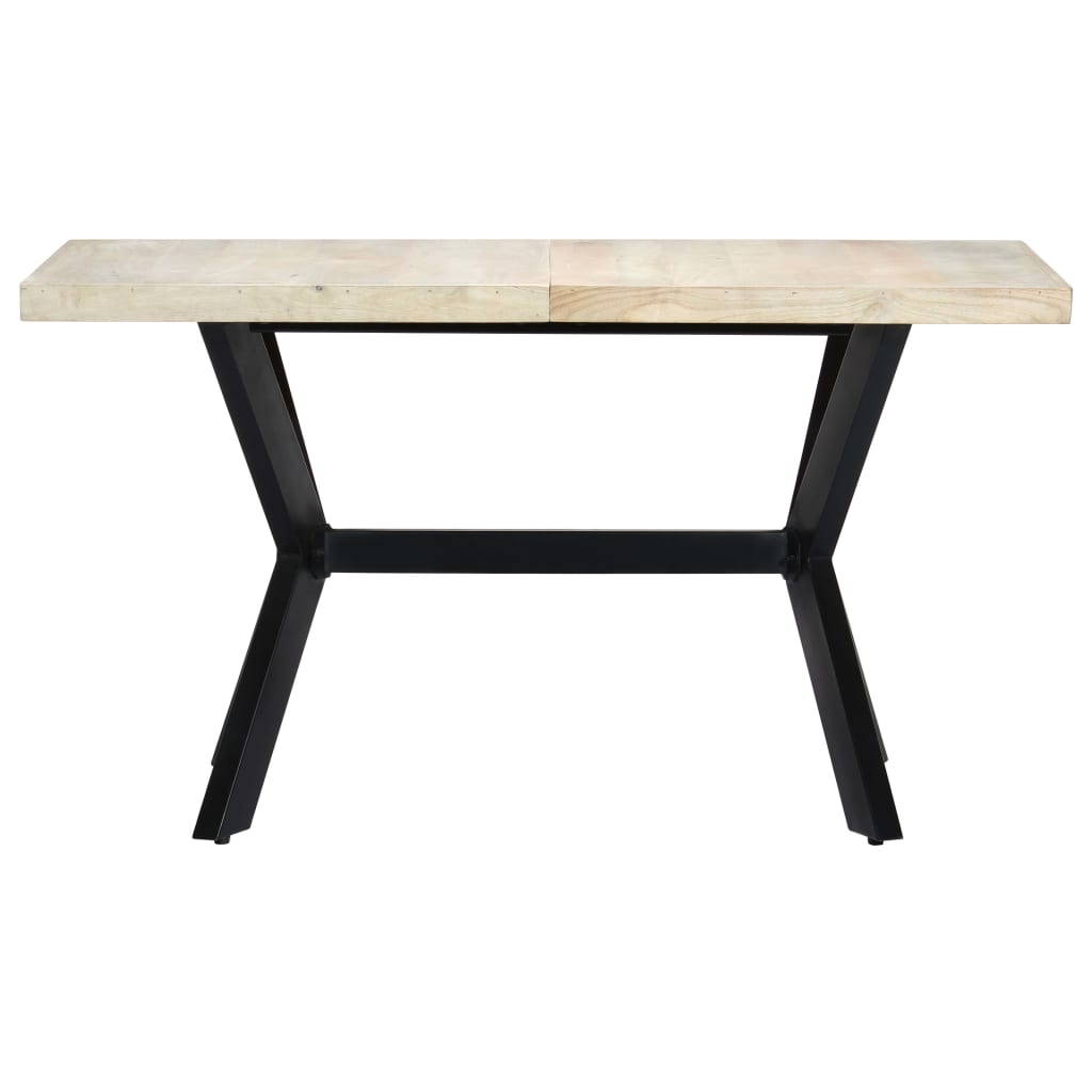 Dining Table 140x70x75 Cm Solid Bleached Mango Wood