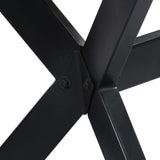 Dining Table 140x70x75 Cm Solid Bleached Mango Wood - Top-Down View