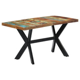 Dining Table 140x70x75 cm Solid Reclaimed Wood - Low Angle