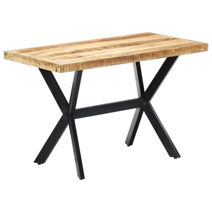 Dining Table 120x60x75 cm Solid Rough Mango Wood