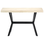 Dining Table White 120x60x75 cm Solid Mango Wood