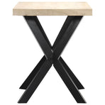 Dining Table White 120x60x75 cm Solid Mango Wood