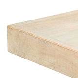Dining Table White 120x60x75 cm Solid Mango Wood - 45-Degree Angle