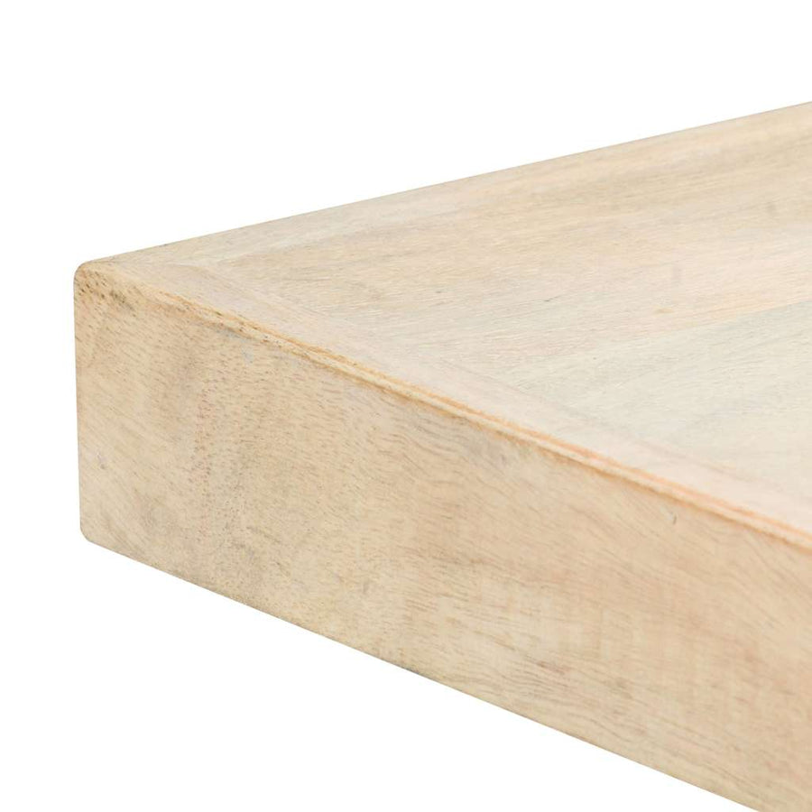 Dining Table White 120x60x75 cm Solid Mango Wood