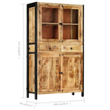 Highboard 100x40x175 cm Solid Mango Wood
