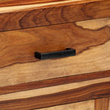 Sideboard 120x35x75 cm Solid Acacia Wood - Close-Up Angle