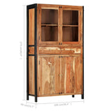 Highboard 100x40x175 cm Solid Acacia Wood - Extra Image