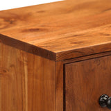 Chest of Drawers 60x30x75 cm Solid Acacia Wood - Close-Up Angle