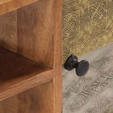 TV Cabinet 140x30x40 cm Solid Acacia Wood - Rear View