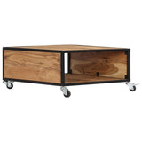 Coffee Table 70x70x32 cm Solid Acacia Wood - Top-Down View