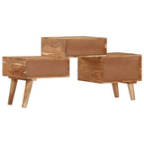 TV Cabinet 108x30x49 cm Solid Acacia Wood - Side View