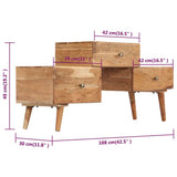 TV Cabinet 108x30x49 cm Solid Acacia Wood