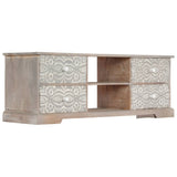 TV Cabinet 120x30x40 cm Solid Acacia Wood - Top-Down View