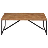 Coffee Table 110x110x36 cm Solid Acacia Wood - Front View