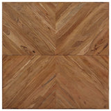 Coffee Table 110x110x36 cm Solid Acacia Wood - Close-Up Angle