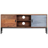 TV Cabinet 120x30x49 cm Solid Acacia Wood - Front View